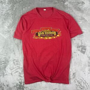Las Vegas Nevada red 777 flames graphic casual tshirt mens Large